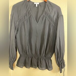 JOIE XS black silk blouse